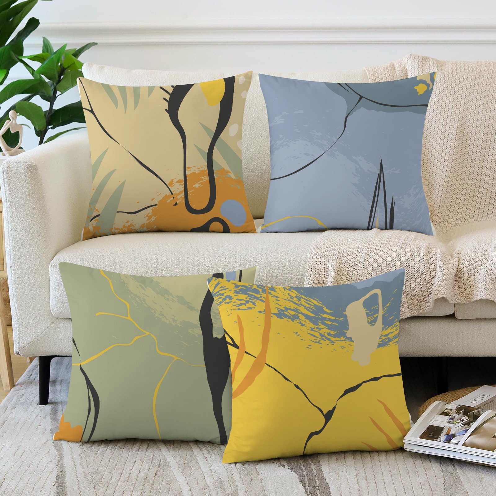 Velvet Pillow Case 18x18inch (Set of 4)