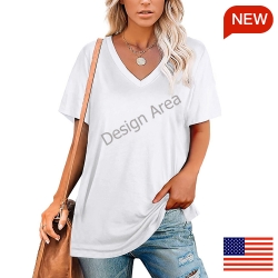 All Over Print V-Neck Women's T-Shirt