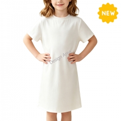 Girls‘ Round Neck Short Sleeve Nightgown