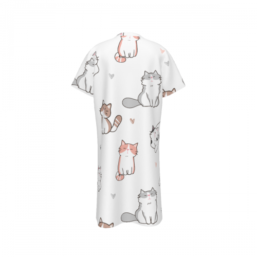 Girls‘ Round Neck Short Sleeve Nightgown