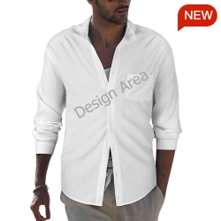 Men's All Over Print Cotton Long Sleeve Shirt