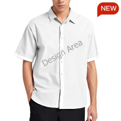 Men's All Over Print Cotton Short Sleeve Shirt w/o Pocket