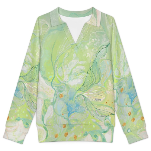 Women's Long Sleeve V-Neck Sweatshirt