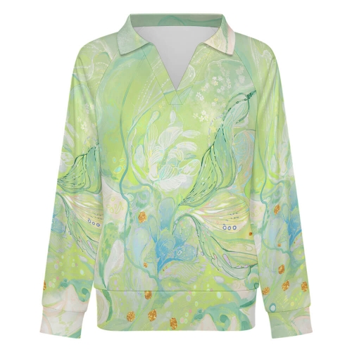Women's Long Sleeve V-Neck Sweatshirt