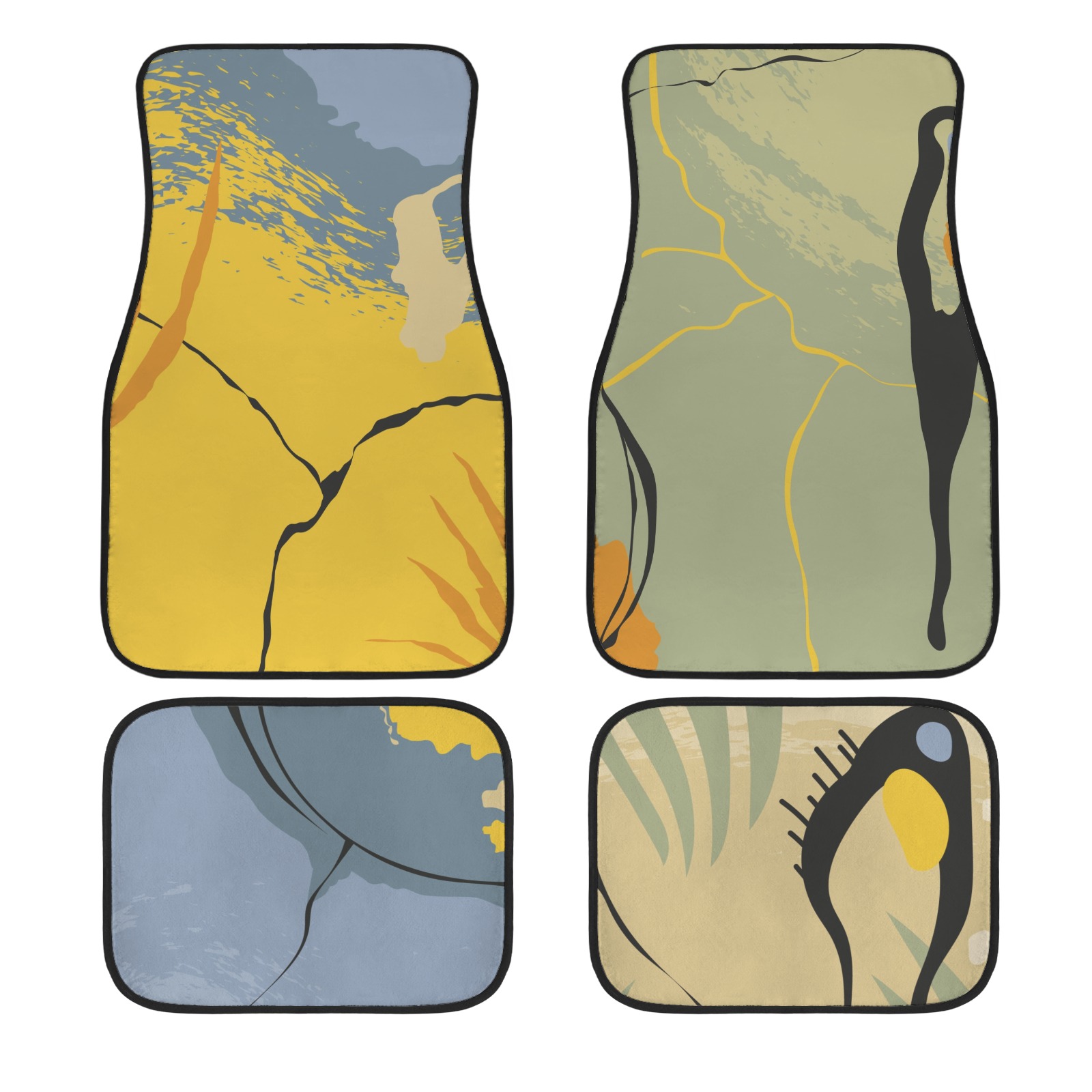 4-Piece Car Floor Mats (Different Designs on Each Mat)
