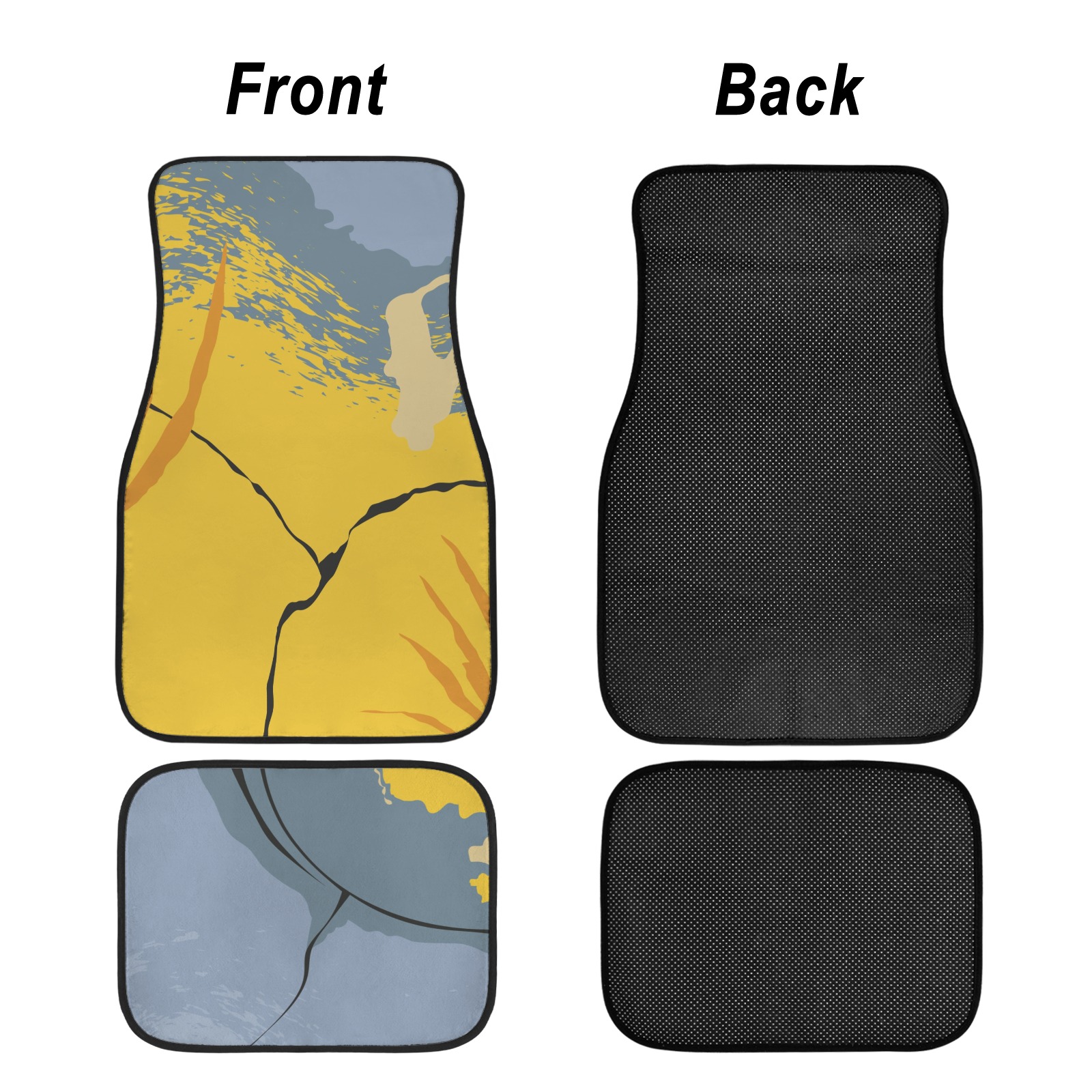 4-Piece Car Floor Mats (Different Designs on Each Mat)