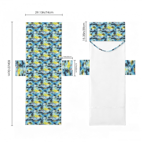 Beach Chair Towel Cover with Side Pockets