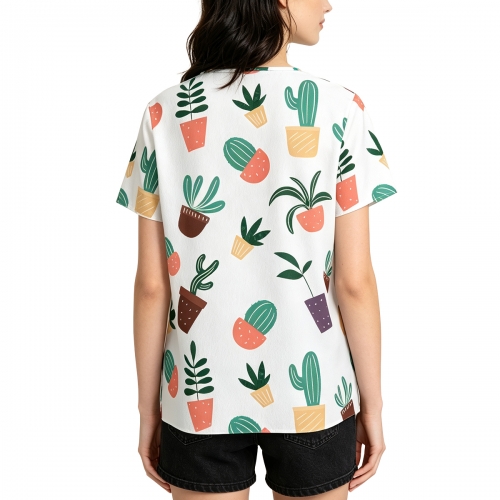 Women’s Crisscross V Neck Short Sleeve T-Shirt