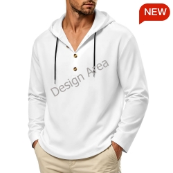 Men's Casual Button Hoodie