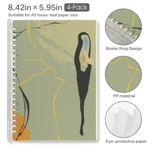 Loose-Leaf Notebook (Cover Print, Set of 4)