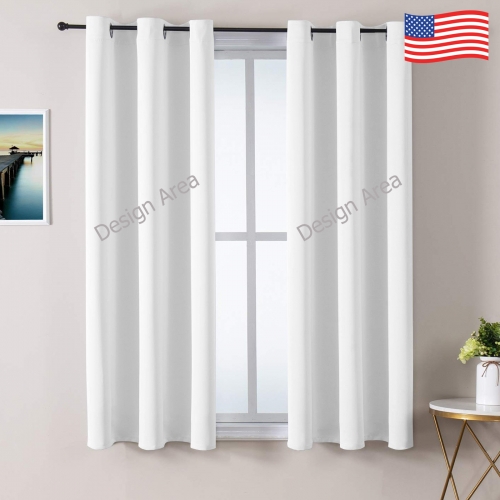 Blackout Fabric Grommet Curtain 42x63inch (Set of 2)