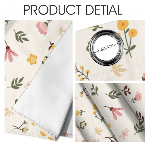 Blackout Fabric Grommet Curtain 42x63inch (Set of 2)