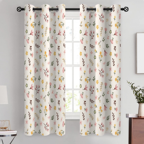 Blackout Fabric Grommet Curtain 42x63inch (Set of 2)