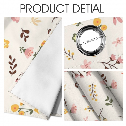 Blackout Fabric Grommet Curtain 52x63inch (Set of 2)