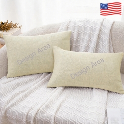 Linen Pillow Case 20x12inch (One Side, 2-Pack)