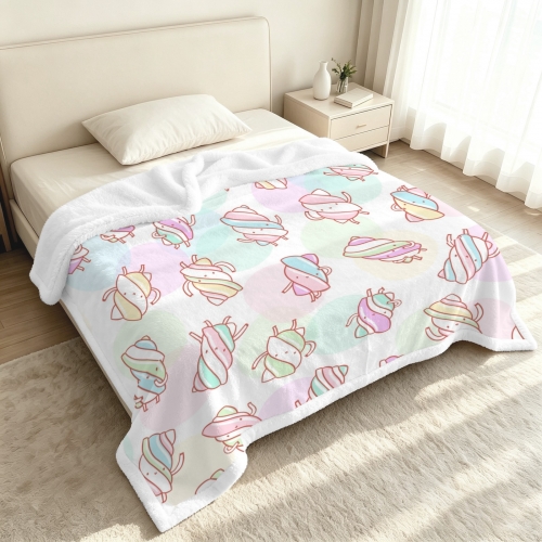 Double-Layer Flannel Sherpa Blanket 150 x 200cm