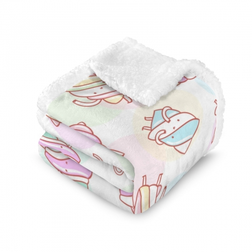 Double-Layer Flannel Sherpa Blanket 150 x 200cm