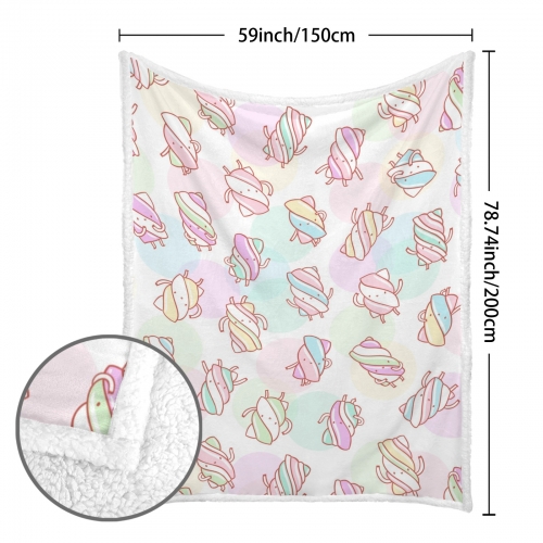 Double-Layer Flannel Sherpa Blanket 150 x 200cm