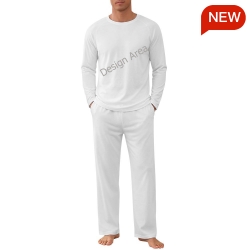 Men’s Raglan Long Sleeve Crew Neck Pajama Set
