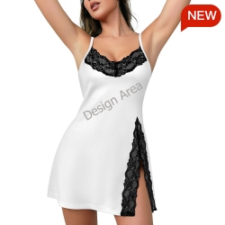 Women's Lace Slit Cami Pajama Dress