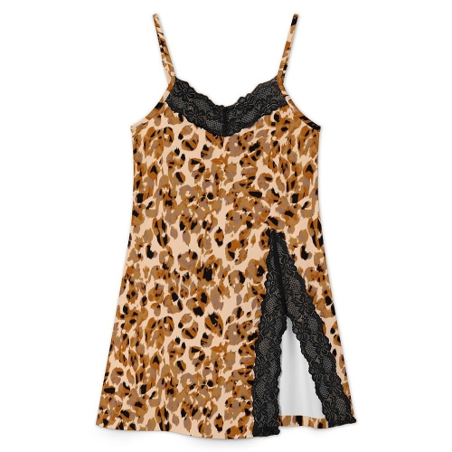 Women's Lace Slit Cami Pajama Dress