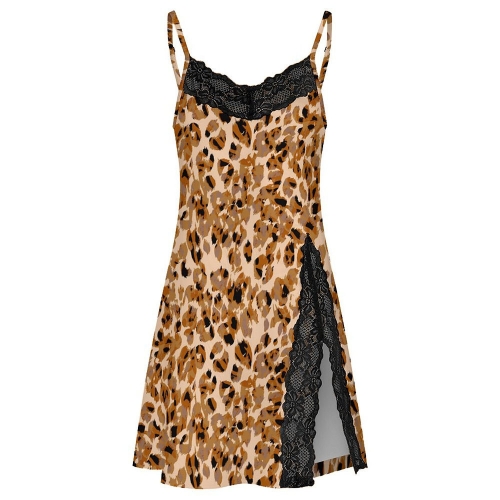 Women's Lace Slit Cami Pajama Dress