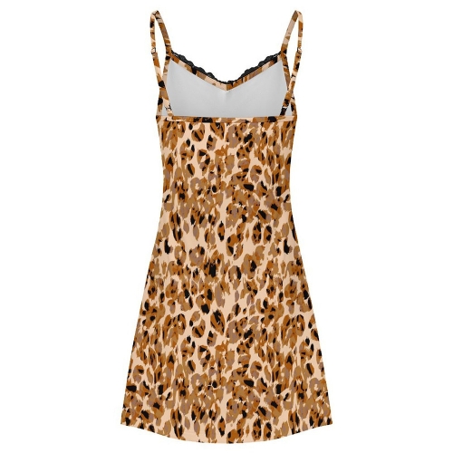 Women's Lace Slit Cami Pajama Dress
