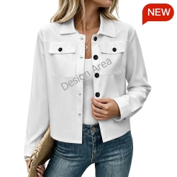 Women's Cropped Shirt Jacket