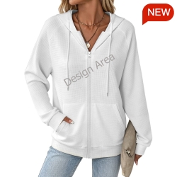 Women's Full-zip Hoodie with Drawstring