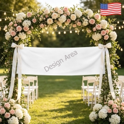 Peach Skin Tapestry with Satin Ribbons 40x12inch