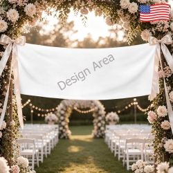Peach Skin Tapestry with Satin Ribbons 75x24inch