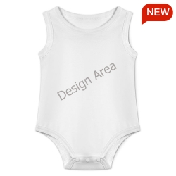 All Over Print Cotton Baby's Sleeveless Romper
