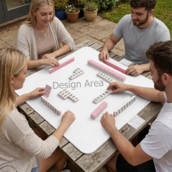 Stitched-Edge Mahjong Table Mat 33x33inch