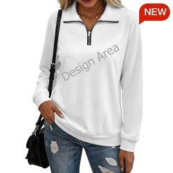 Women's Quarter Zip Pullover Sweatshirt