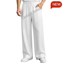 Men's Drawstring Wide Leg Casual Pants