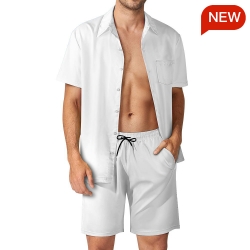 Men's Satin Short Sleeve Pajama Set