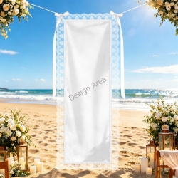 Peach Skin Tapestry with Lace Trim 20"x 63"
