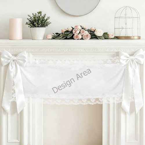 Peach Skin Tapestry with Lace Trim 40"x 12"