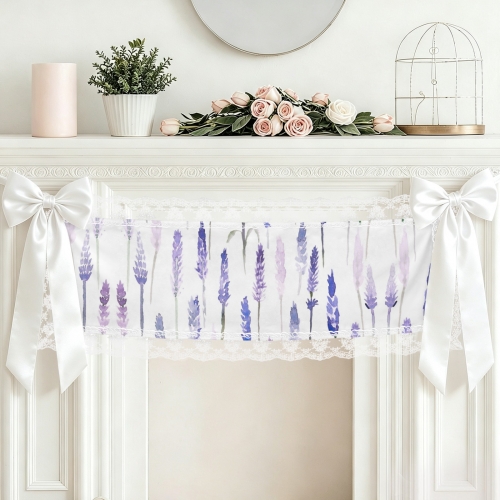 Peach Skin Tapestry with Lace Trim 40"x 12"