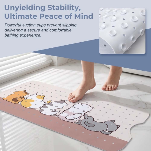 Bathroom Suction Cup Anti-slip Mat 100 x 40cm