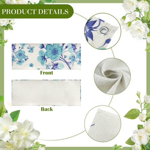 Cotton Linen Tapestry with Satin Ribbons 80x30inch
