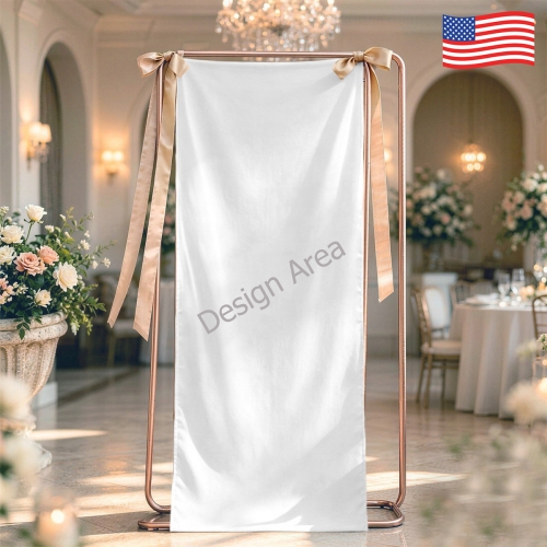 Peach Skin Tapestry with Satin Ribbons 30x80inch