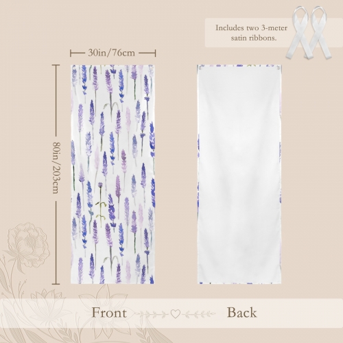Peach Skin Tapestry with Satin Ribbons 30x80inch