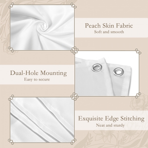 Peach Skin Tapestry with Satin Ribbons 30x80inch