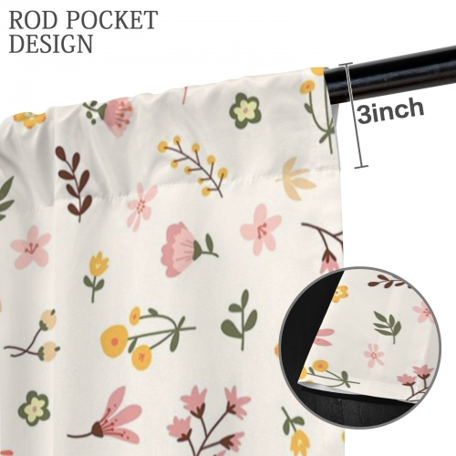 Peach Skin Window Curtain 52x63inch