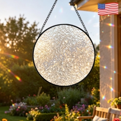 Round Textured Stained Glass Suncatcher 3.5inch