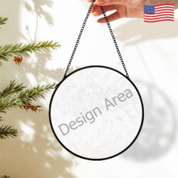 Round Smooth Stained Glass Suncatcher 7.8inch