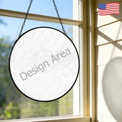 Round Smooth Stained Glass Suncatcher 9.8inch