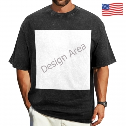 Men's Washed Cotton T-Shirt (Two-Sided Printing)(Model T92)