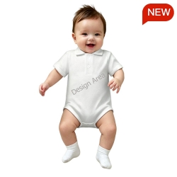 Baby Short Sleeve Polo Romper